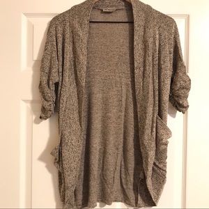Ruched Short Sleeves Cardigan